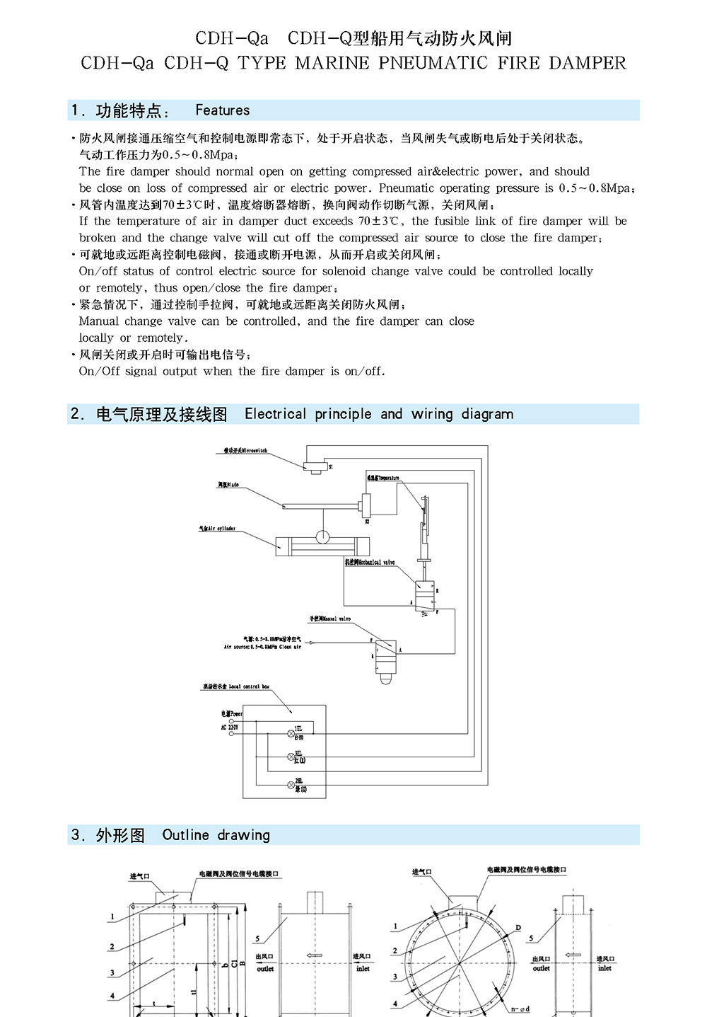 船用空调冷藏-船用防火风闸-泰兴市海洋机械制造有限公司